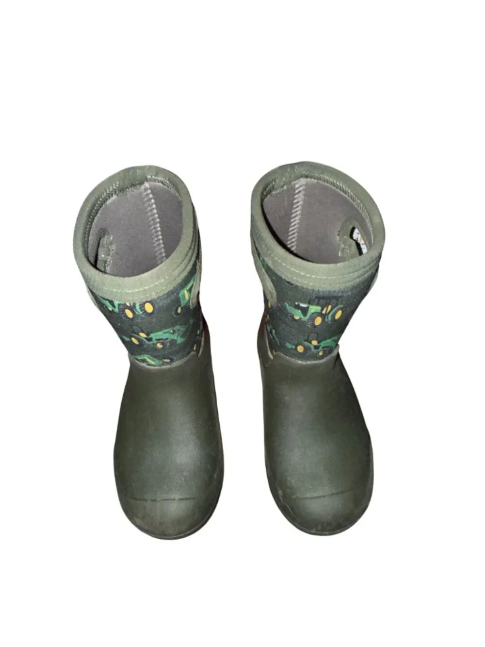 Bogs York Seamless Tractors Green Waterproof Snow Rain Boots Boys 11 -22 F Green